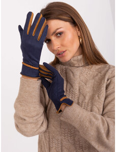 Fashionhunters Elegant women's gloves in navy blue