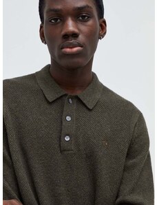 Abercrombie & Fitch gyapjúkeverék pulóver könnyű, férfi, zöld