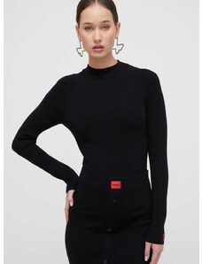 HUGO pulóver könnyű, női, fekete