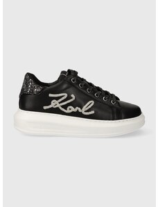 Karl Lagerfeld bőr sportcipő KAPRI fekete, KL62510G