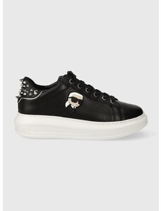 Karl Lagerfeld bőr sportcipő KAPRI fekete, KL62529N