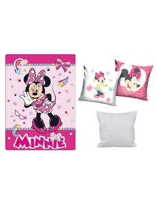 Disney Minnie polár takaró és párna szett 3 db-os (funny)