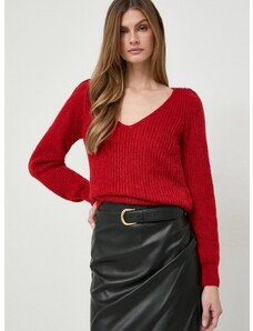 Morgan gyapjúkeverék pulóver női, piros