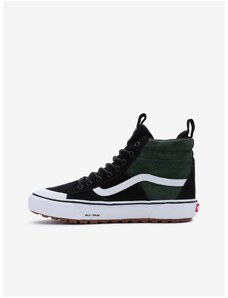 Green and black men's ankle sneakers with suede details VANS SK - Men's