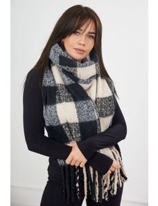 Kesi 6073 Women's scarf black + beige
