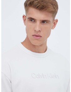 Calvin Klein Performance edzős pulóver Essentials szürke, nyomott mintás