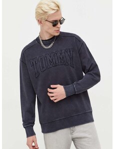 Tommy Jeans pamut melegítőfelső szürke, férfi, nyomott mintás