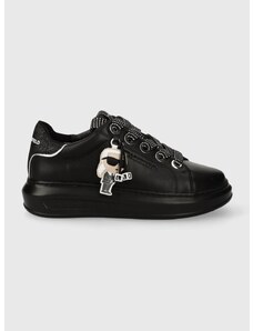 Karl Lagerfeld bőr sportcipő KAPRI fekete, KL62576N