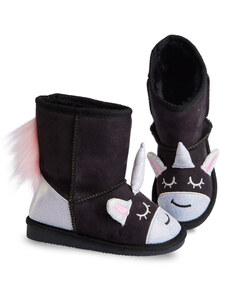 Denokids Black Unicorn Girls' Boots