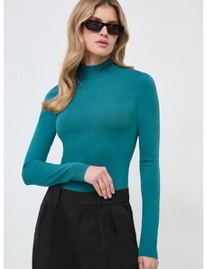 Karl Lagerfeld pulóver könnyű, női, zöld