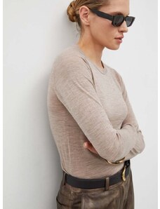 Day Birger et Mikkelsen gyapjú pulóver könnyű, női, bézs