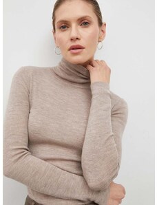 Day Birger et Mikkelsen gyapjú pulóver könnyű, női, bézs, garbónyakú