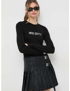 Miss Sixty gyapjú pulóver könnyű, női, fekete