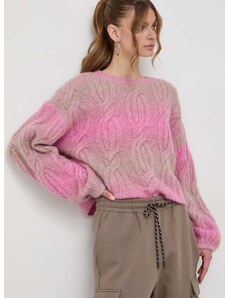 Miss Sixty gyapjú pulóver meleg, női, rózsaszín