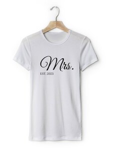 Personal Páros női póló saját szöveggel - Mrs. EST.