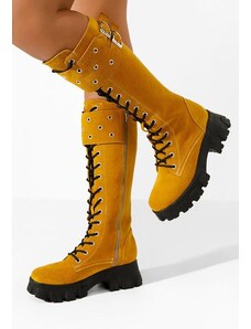 Zapatos Lucetta v2 sárga női bőr bakancs