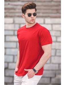 Madmext Men's Red Basic T-Shirt 5268
