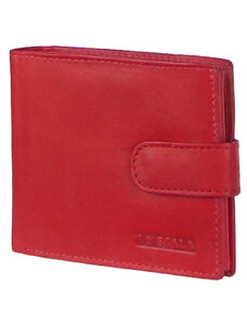 Piros bőr pénztárca külső kapoccsal La Scala