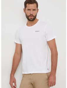 Polo Ralph Lauren pamut póló fehér, férfi, nyomott mintás