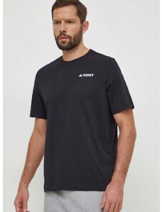 adidas TERREX t-shirt Graphic MTN 2.0 fekete, férfi, nyomott mintás, II6060
