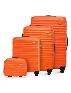 ABS bőröndszett bordázott Wittchen, narancs, ABS