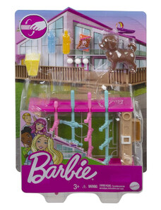Mattel Barbie baba kiegészítő szett – csocsó asztal, kutya