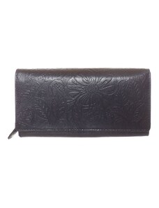 N.A. Női bőr pénztárca fekete színű nyomott mintás/Gina Monti/