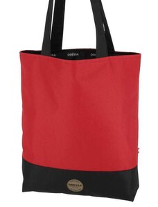 Dressa Bag női shopper táska cipzáros zsebbel - piros