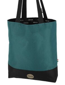 Dressa Bag női shopper táska cipzáros zsebbel - petrolzöld