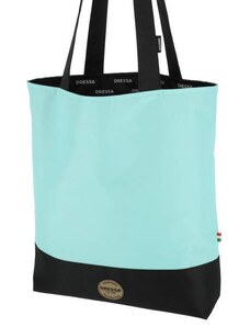 Dressa Bag női shopper táska cipzáros zsebbel - vízkék