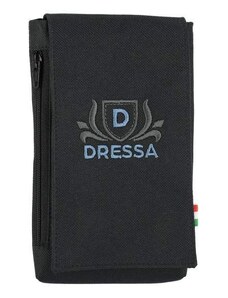 Dressa Phone hímzett nyakba akasztható övre fűzhető univerzális telefontok - fekete