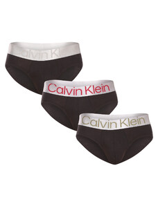 3PACK Fekete Calvin Klein férfi slip alsónadrág