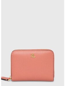 Lauren Ralph Lauren bőr pénztárca rózsaszín, női