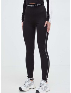 Karl Lagerfeld Jeans legging fekete, női, nyomott mintás
