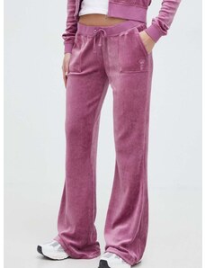 Juicy Couture velúr melegítőnadrág rózsaszín, sima