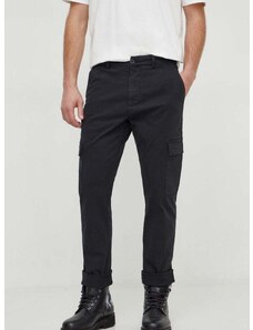 Pepe Jeans nadrág férfi, fekete, cargo