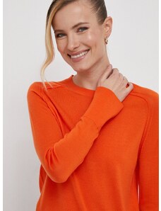 Calvin Klein gyapjú pulóver könnyű, női, narancssárga