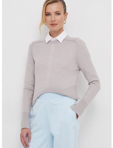 Calvin Klein gyapjú pulóver könnyű, női, lila