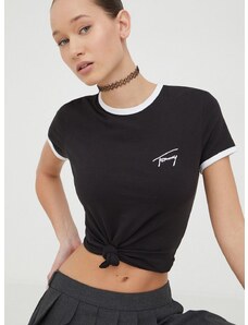 Tommy Jeans t-shirt női, fekete