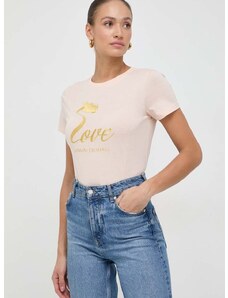 Armani Exchange pamut póló női, rózsaszín