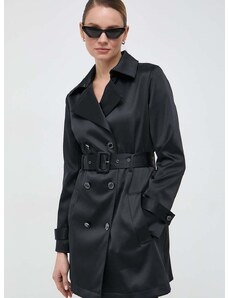 Guess kabát LUANA női, fekete, átmeneti, kétsoros gombolású, W4RL08 WFJ02