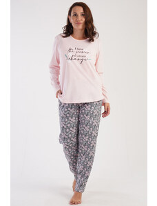 vienetta Nagyméretű hosszúnadrágos virágmintás női pizsama