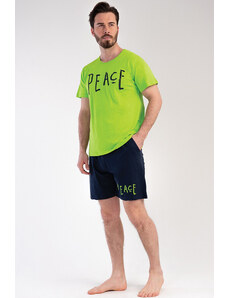 vienetta Rövidnadrágos Peace férfi pizsama