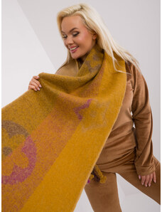 Fashionhunters Dark yellow women's winter scarf