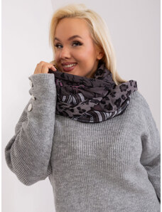 Fashionhunters Dark gray scarf with animal print