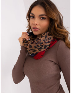 Fashionhunters Red women's scarf with patterns