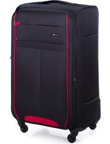 BASIC SOLIER Fekete textilbőrönd mérete L STL1311 BLACK/RED L