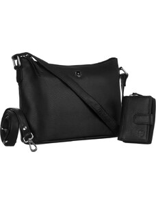 Peterson fekete bőr crossbody táskakészlet pénztárcával [DH] PTN D73-DS