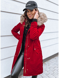 BASIC Piros hosszú meleg kabát NADER TY4032