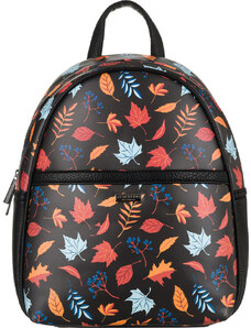 Peterson fekete városi hátizsák őszi levelek mintájával [DH] PTN 0496